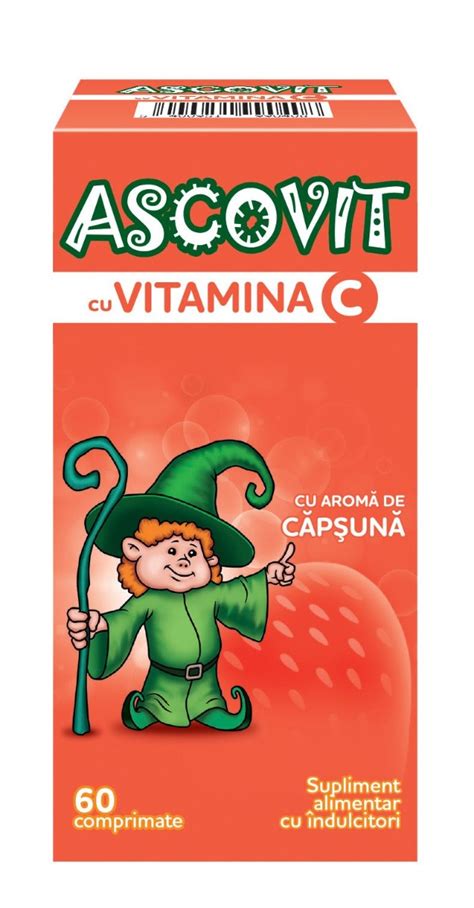 Ascovit Cu Vitamina C Aroma De Capsuni Comprimate Perrigo Dr Max