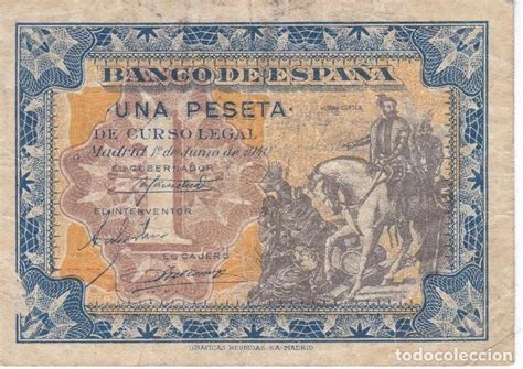 Billete De Espa A De Peseta Del A O De C Vendido En Subasta