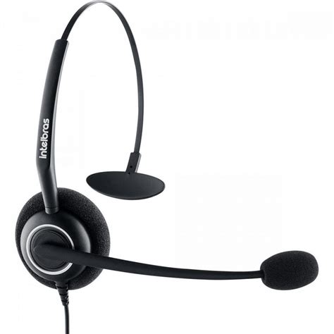 Fone Headset Monoauricular Rj Chs Preto Intelbras Mundomax