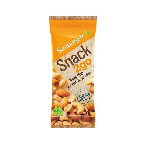 Seeberger Snack2go Nuss Trio Nuss Kern Mischung Aus Knackigen Mandeln