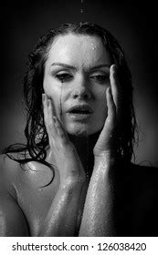 Portrait Beautiful Naked Woman Which Water Stock Photo Shutterstock
