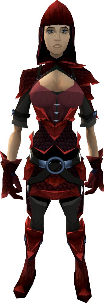 File Red Dragonhide Armour Equipped Female Png The Runescape Wiki