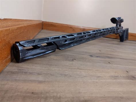 Bolt Action Rifle For A Film Prop All 3d Printed Save For A Pvc Pipe Making Up The Barrel And