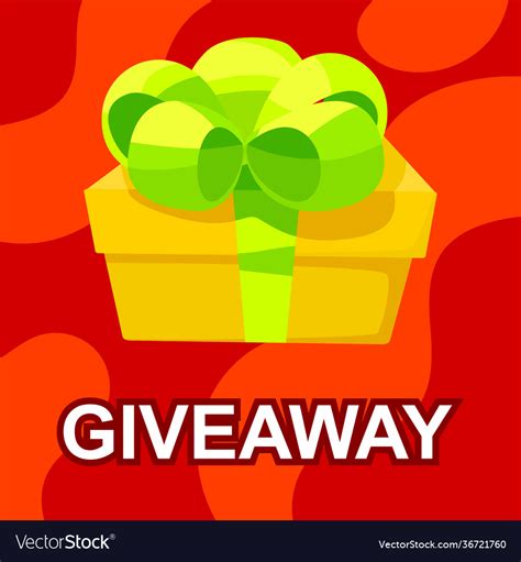 Giveaway winner gift free give away wrapped Vector Image