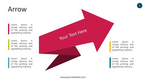 Bright Arrow Template For Presentation Smiletemplates