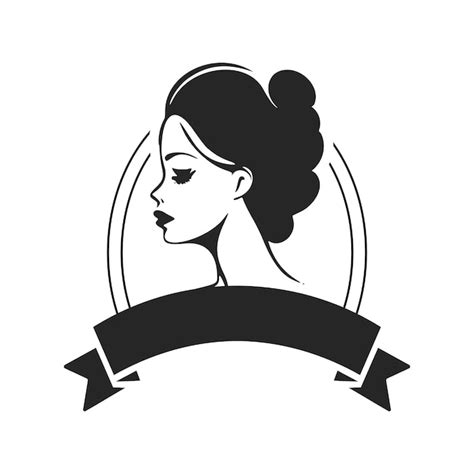 Premium Vector | Black and white logo depicting a stylish and elegant ...