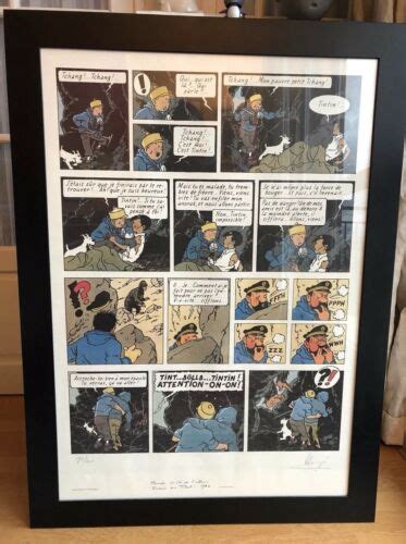 comicsvalue Hergé Rare Lithographie WWF Tintin Au Tibet