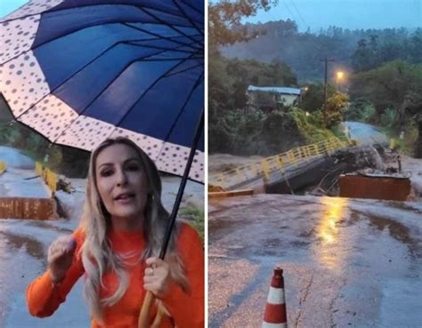 Prefeita Grava Ponte Caindo Enquanto Alertava Sobre Temporais Estado