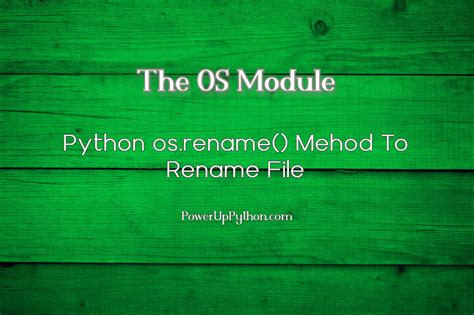 Python Os Rename To Rename Files