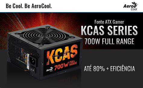 Fonte Gamer ATX KCAS 700W PFC Ativo 80 Plus Bronze Aerocool Amazon Br