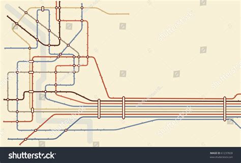 Editable Vector Map Generic Subway System Stock Vector (Royalty Free ...