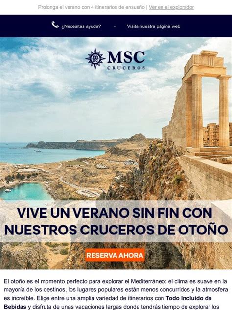 MSC Cruises el otoño te espera con Todo Incluido de bebidas Milled