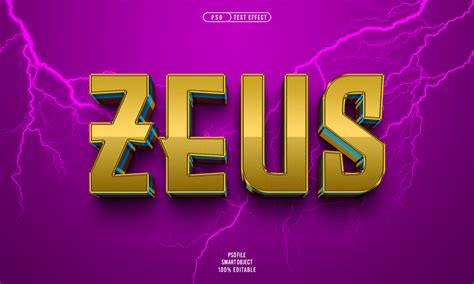 Zeus 3D editable text effect 44305839 PSD