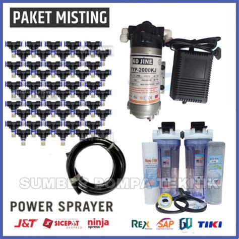 Jual Paket Misting Kabut Embun 10 Mist Nozzle Titik Mesin