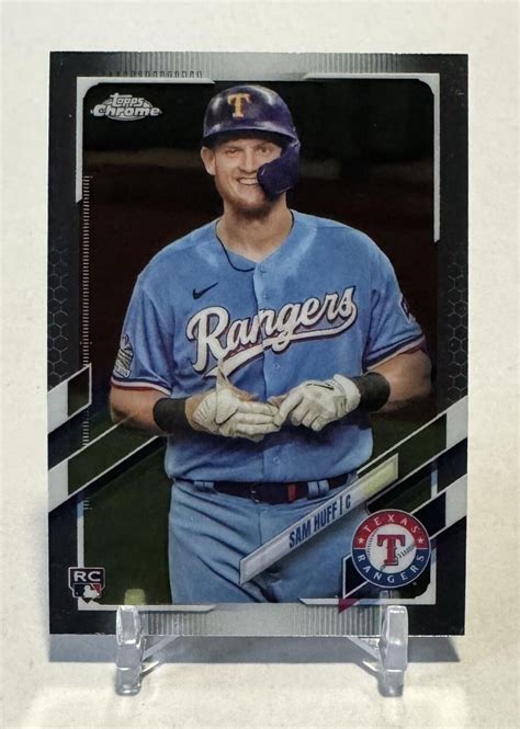 Topps Chrome Sam Huff Rookie Rc Texas Rangers Ebay