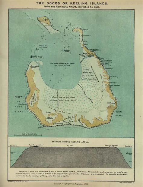 Historical Map Cocos Island (1889) - MapSof.net