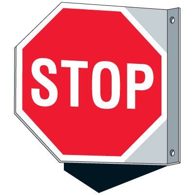 Flanged Traffic Stop Sign, Traffic Signs | Emedco