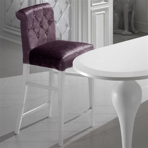 Art Deco Inspired Curved Velvet Bar Stool Juliettes Interiors