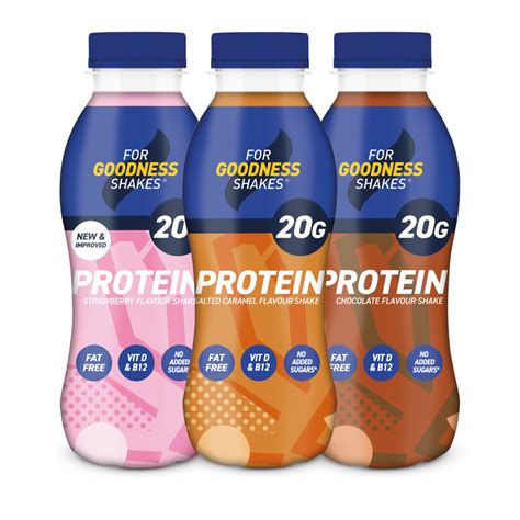 20g Protein Shakes Chocolatestrawberrysalted Caramel 8 Pack For Goodness Shakes