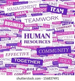 Human Resources Word Cloud Illustration Tag Stock Vector Royalty Free