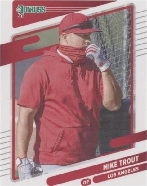 2021 Panini Donruss Variation Standing By Batting Cage 170 Mike