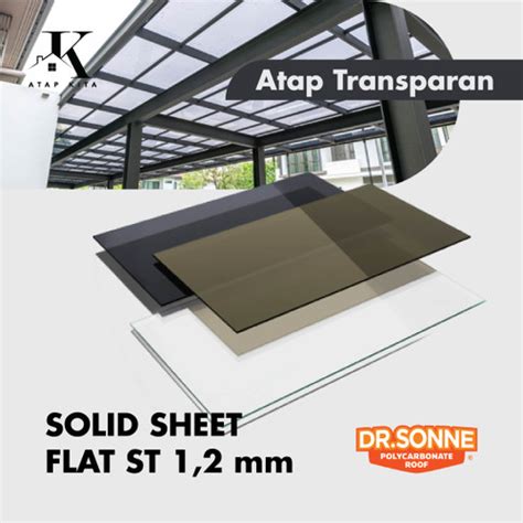 Jual Atap Transparan Dr Sonne Varian Solid Sheet Flat 1 2 Mm