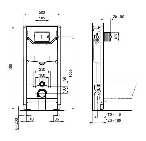 Ideal Standard Prosys M Stela H Stela Podtynkowy Do Miski Wc