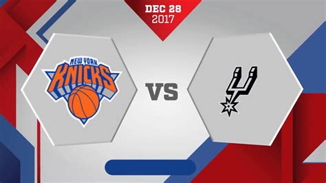 New York Knicks Vs San Antonio Spurs December Youtube