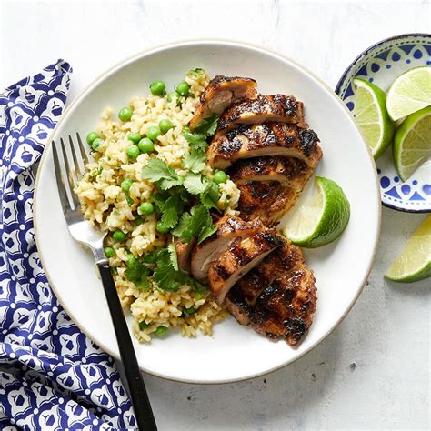 Jerk Chicken With Coconut Rice And Peas Recipe Eatingwell