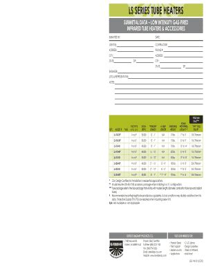 Fillable Online Ls Series Tube Heaters Written Specifications Products