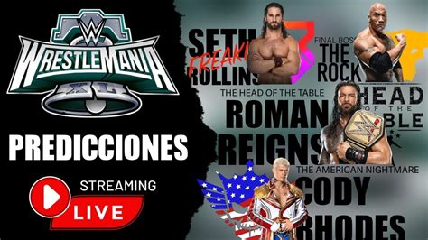 Wrestlemania 40 Predicciones En EspaÑol Youtube