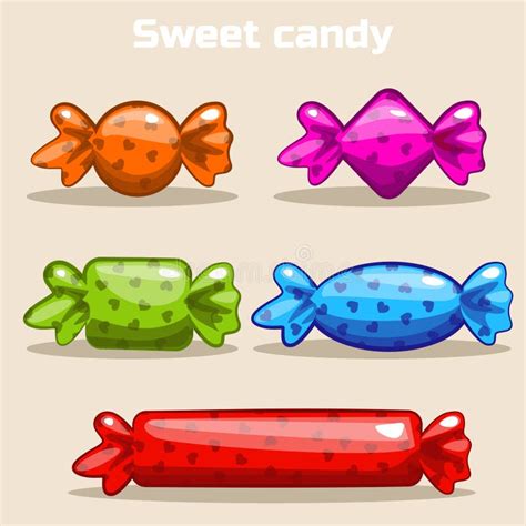 Cartoon cute sweet candy stock vector. Illustration of blue - 82865908