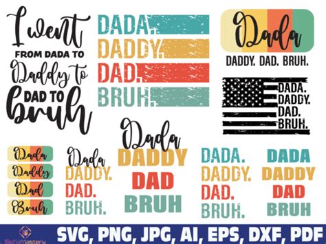 Dada Daddy Dad Bruh Svg Png Graphic By Sofiamastery Creative Fabrica