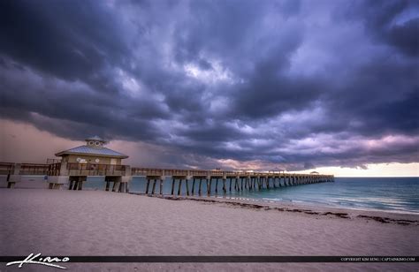 Storm Clouds Over Juno Beach Pier