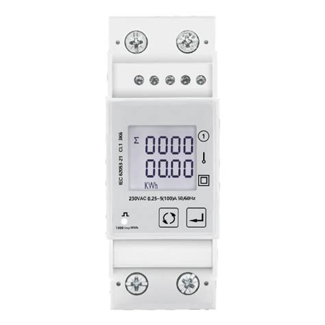 Sdm Modbus 230v Singe Phase Multifunction Energy Meter With Pulse Outputv A W Kwh Din Rail