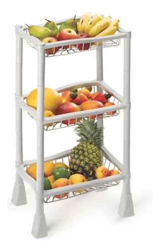 Frutero De Mesa Injeplastec Organizador Fruteira Plas 3 Andares Cozinha