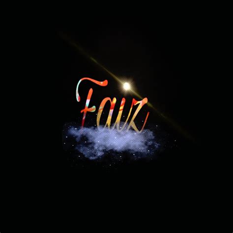 Faiz Name Wallpaper With Clouds And Stars