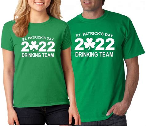 St Patricks Day Couple Drinking Team Shirts Couple Shirts Drinking