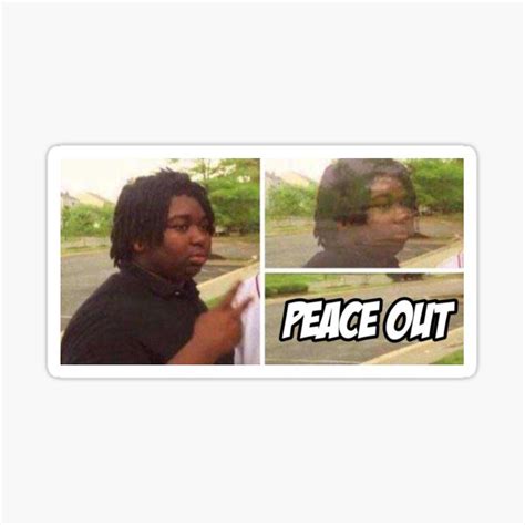 Peace Out Sticker By Shiroeble Redbubble