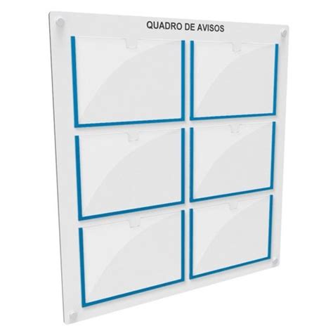 Quadro De Aviso Mdf Displays Horizontais A Acr Lico Frete Gr Tis