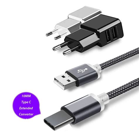 Mm Long Usb Type C Extended Connector Charging Cable For Blackview