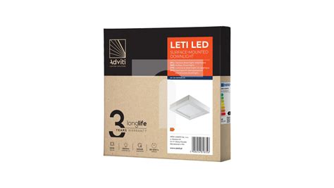 Leti Led W Oprawa Downlight Natynkowa Kwadratowa Lm K