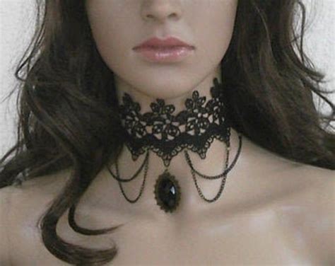 Choker Renaissance Steampunk Crocheted Collar Goth Cosplay Etsy