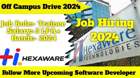 Hexaware Trainee Role Hiring Process Hexaware Recruitment