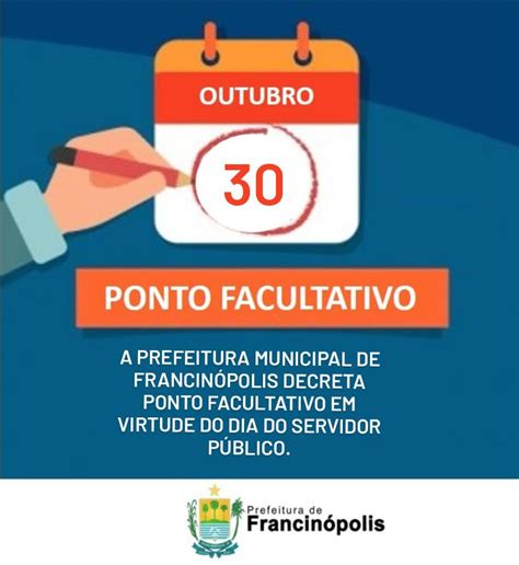 Prefeitura Municipal de Francinópolis decreta ponto facultativo em