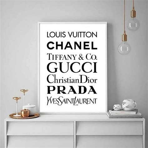 Logo Print Inspired By Chanel Gucci Prada Dior Fashion Print Logo