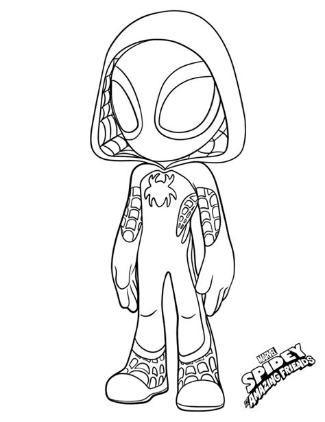 Miles Morales Coloring Page (Spidey Coloring Pages)