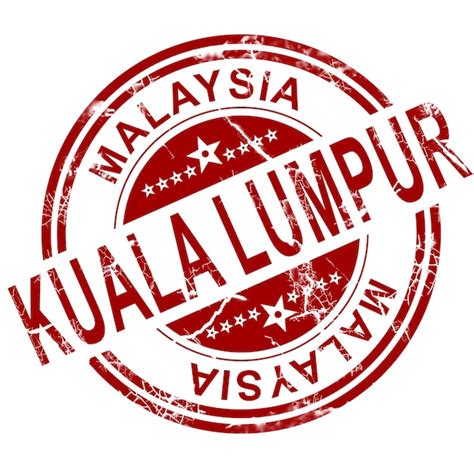 Premium Photo Red Kuala Lumpur Stamp