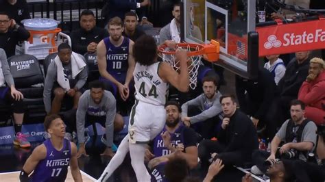 Andre Jackson Jr Gets Head Above Rim For Putback Dunk And Stuns Kings