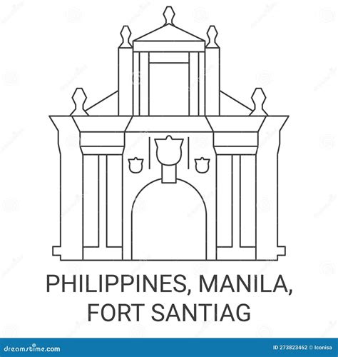 Philippines Manila San Agustin Church Travel Landmark Vector